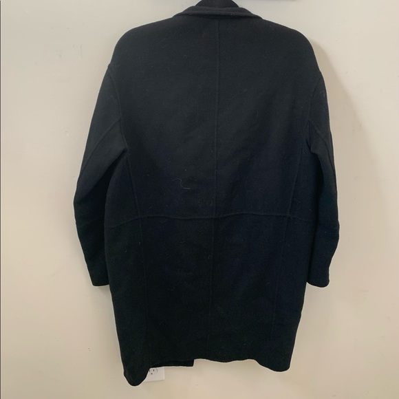Rag & Bone Black Wool Pea Coat, Size 6 - Picture 7 of 10